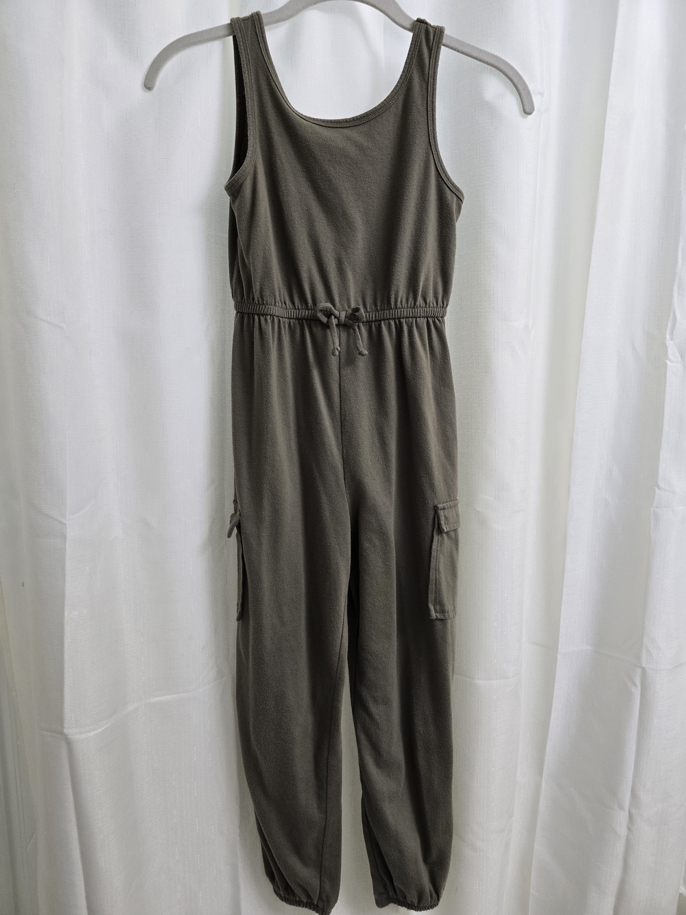 wonder nation Olive Green Sleeveless Cargo Jumpsuit